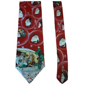 Wembley Christmas Silk Men's Neck Tie Santa Claus Merry Christmas To You